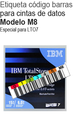 Etiqueta código barras M8