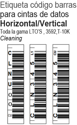 Etiqueta código barras LTO