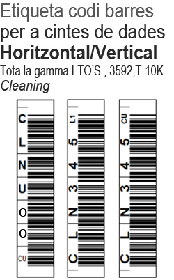 Etiqueta código barras LTO